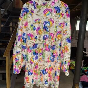 Colorful Sequin Floral Dress